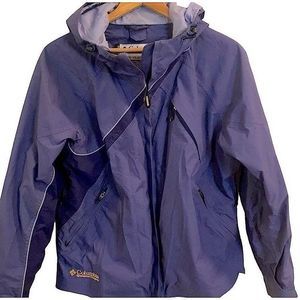 Columbia Purple Titanium OmniTech Waterproof  WindProof Hooded Jacket  SZ L  EUC